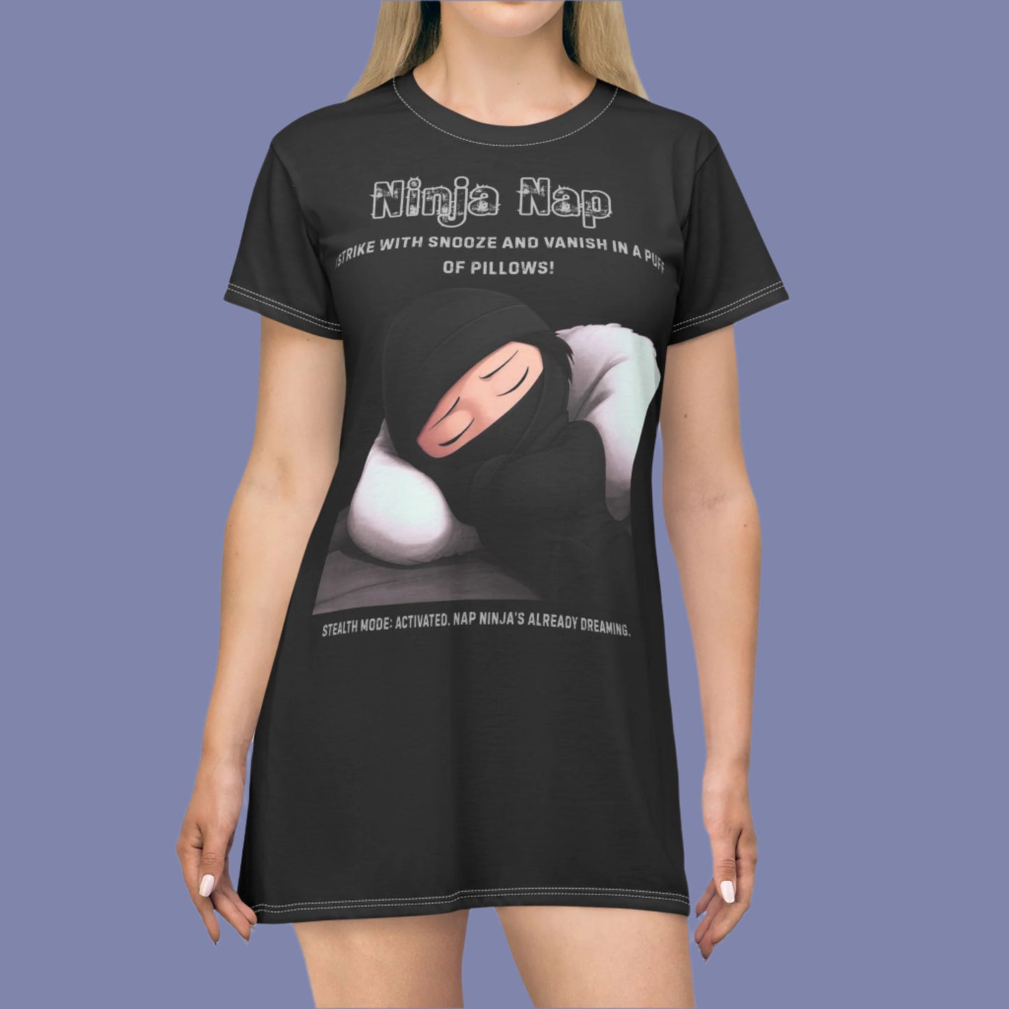 Ninja Nap T-Shirt Dress - Perfect for Relaxation and Lounging