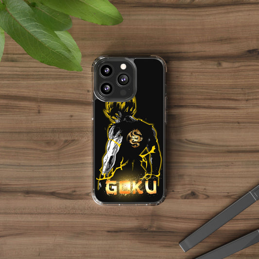Goku Clear Phone Case - Dragon Ball Z Inspired, Sleek & Protective Cover