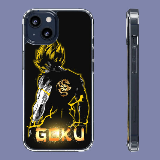 Goku Clear Phone Case - Dragon Ball Z Inspired, Sleek & Protective Cover